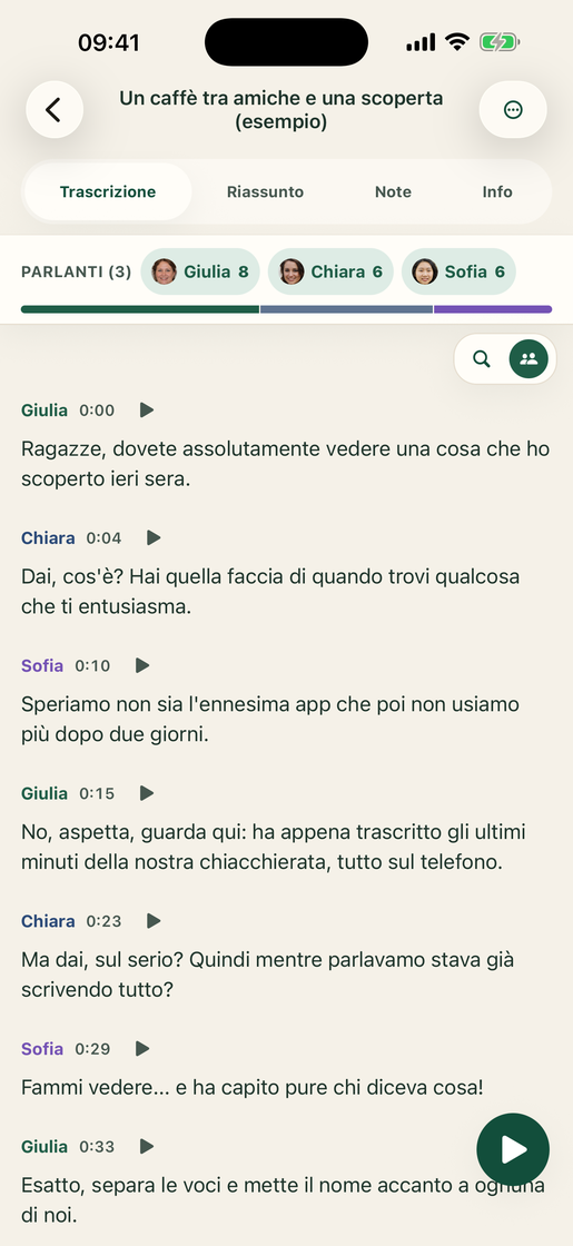 Vocatim: Trascrizione con interlocutori